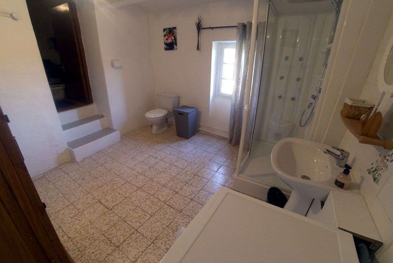 The first floor bathroom